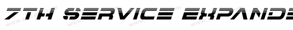 7th Service Expanded Italic字体转换